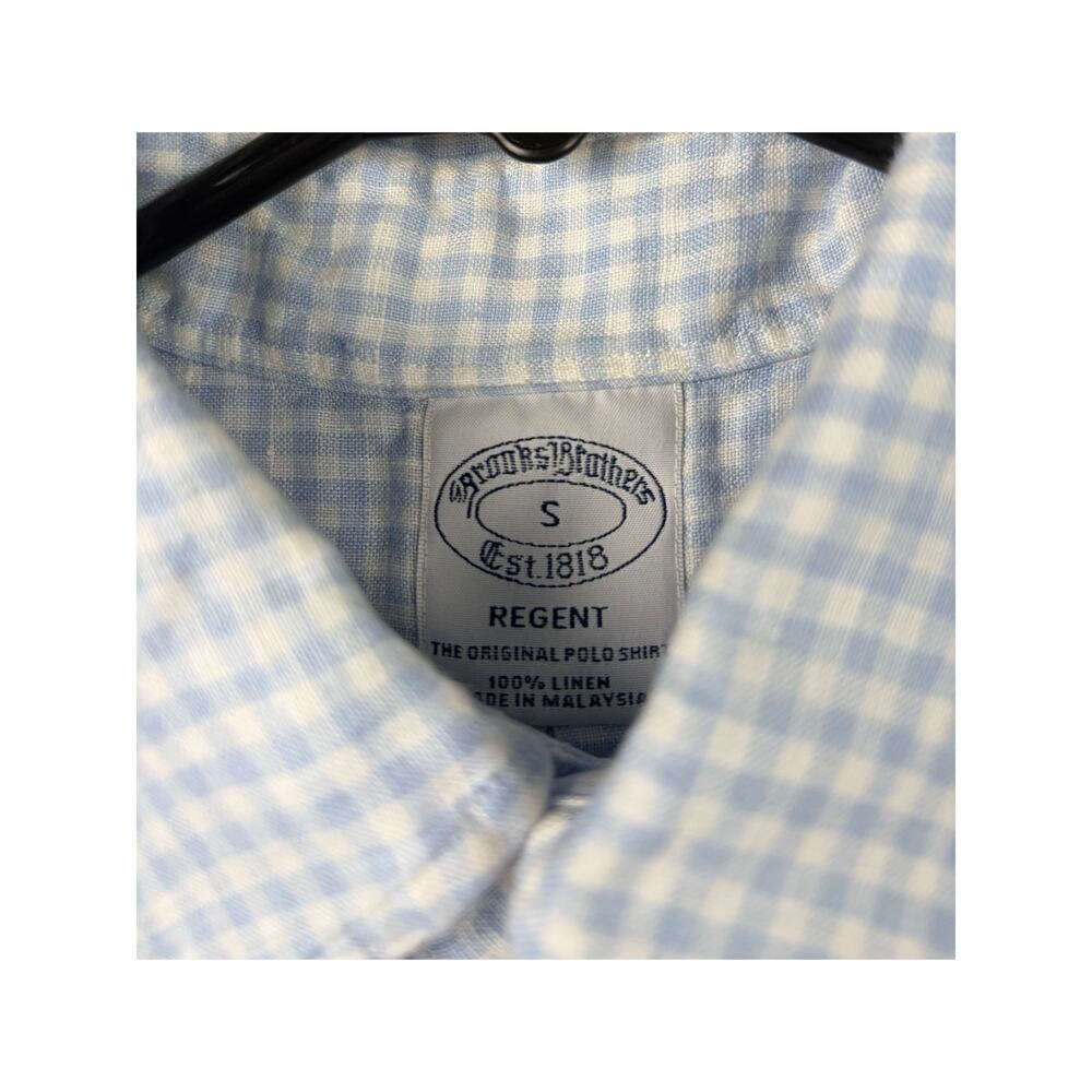 Brooks Brothers Regent Fit Blue Gingham Shirt - Size S - Classic Preppy - Picture 6 of 8